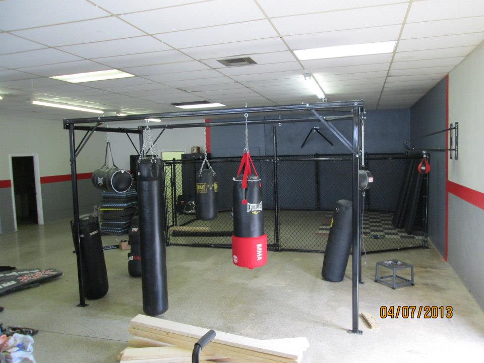 MMA Area Taking Shape - 6 Bag Rack